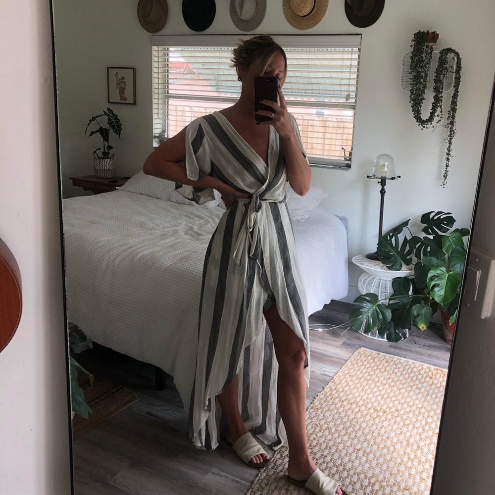 O’Neill flowy mock wrap dress